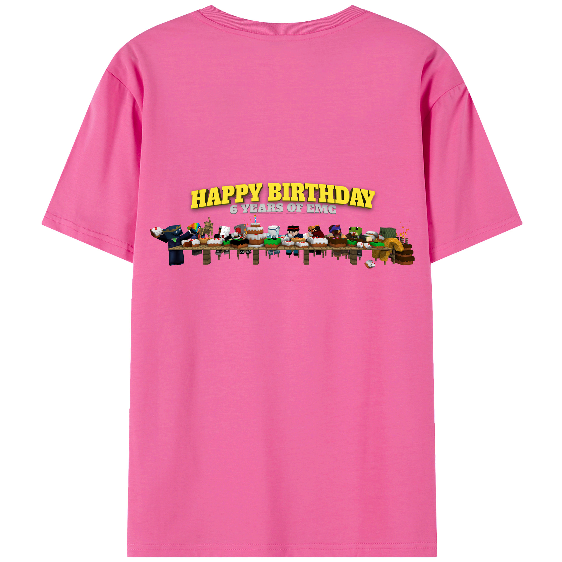 （画像用） マインクラフト ブロックの世界 Minecraft MC Block world レディース半袖Tシャツ(バックプリント)